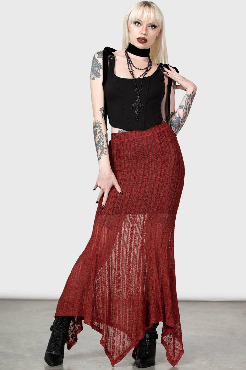 Bottoms | Juliet’s Betrayal Maxi Skirt [RED] – Womens Bottoms Bottoms