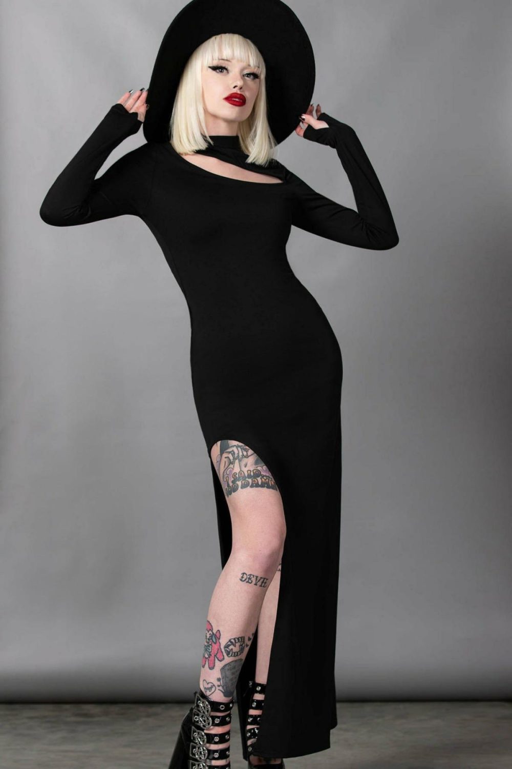 Dresses | Astaroth Long Sleeve Dress – Womens Clothing Black