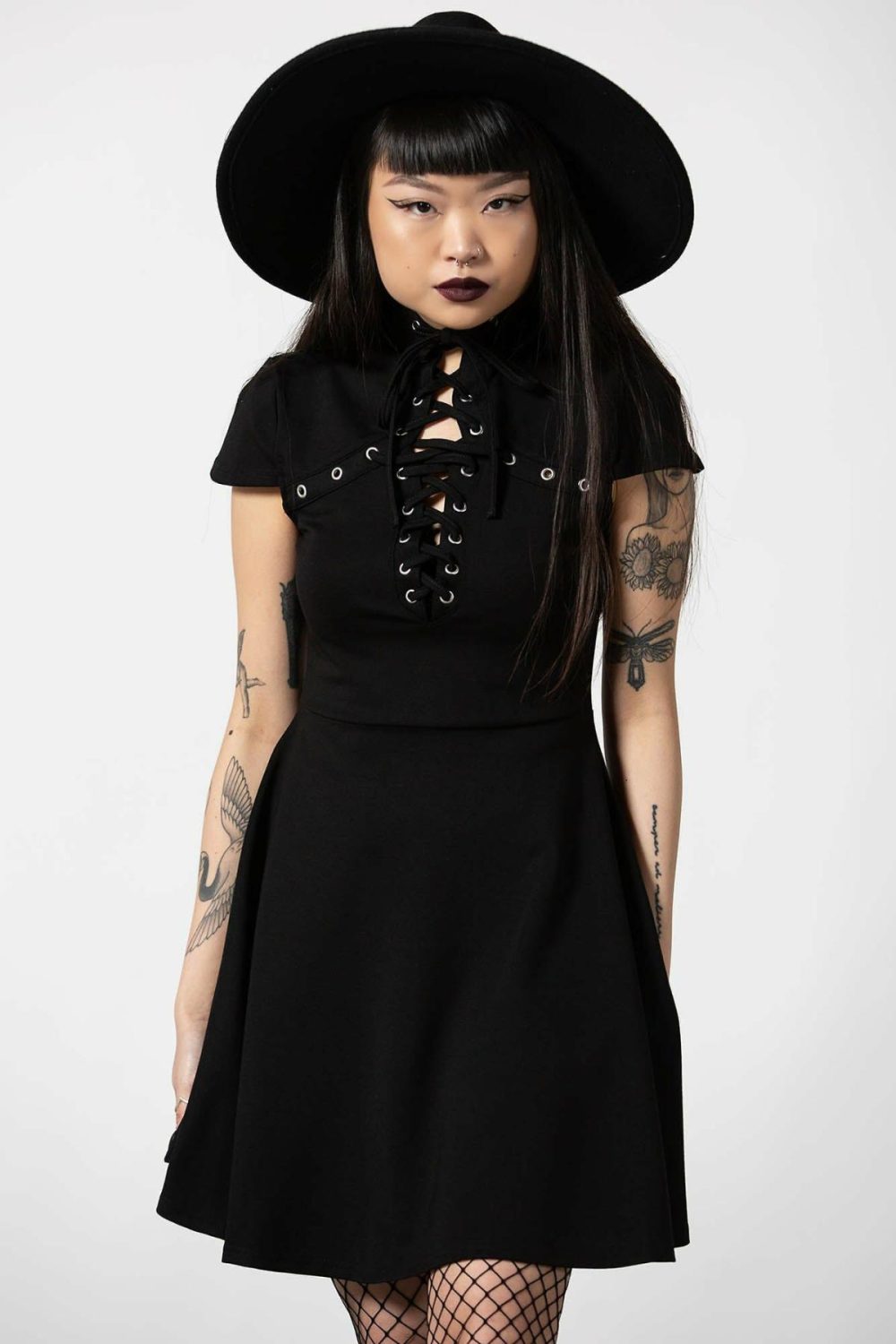 Dresses | Tied Up Skater Dress – Womens Clothing Black