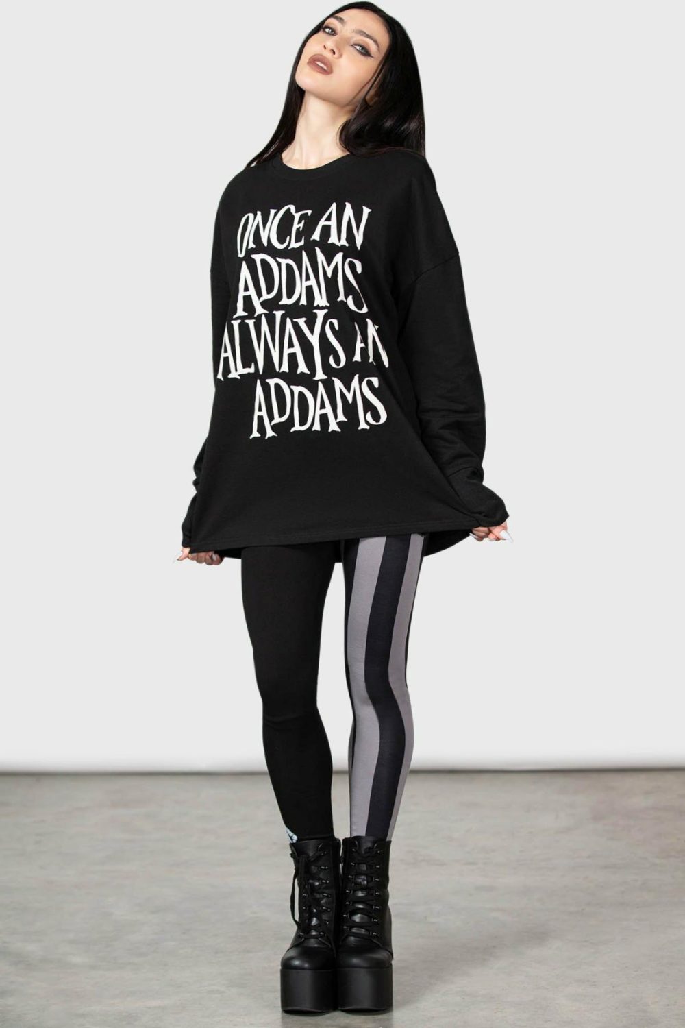 Graphic Tops | Addams Sweatshirt – Womens/Mens Clothing Black