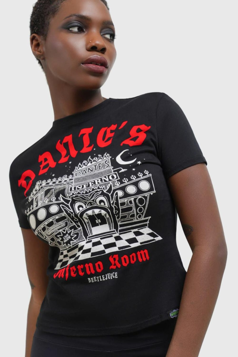 Graphic Tops | Dante’s Inferno Fitted T-Shirt – Womens Clothing Black