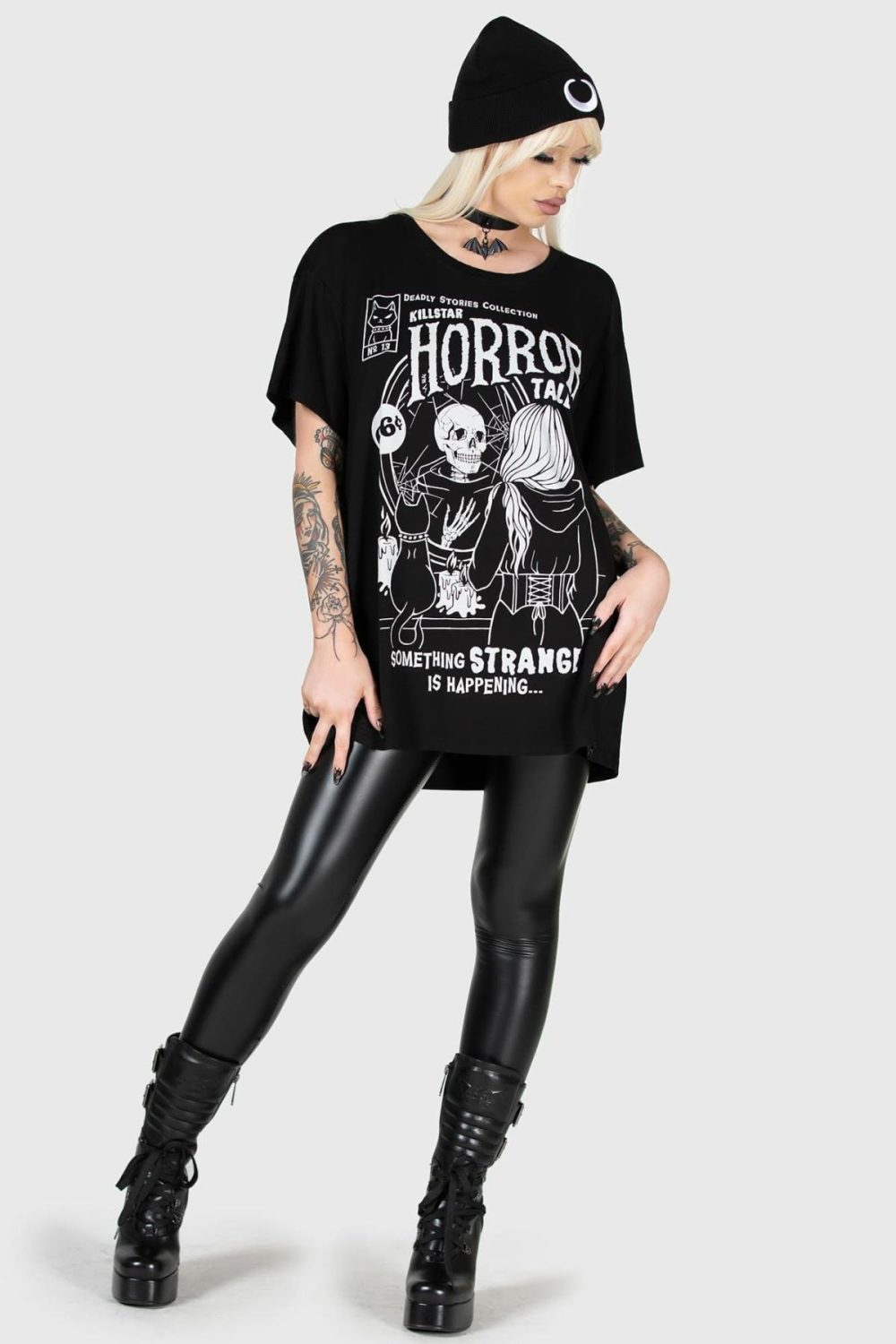 Graphic Tops | Horror Story Relaxed Top – Womens Clothing Black