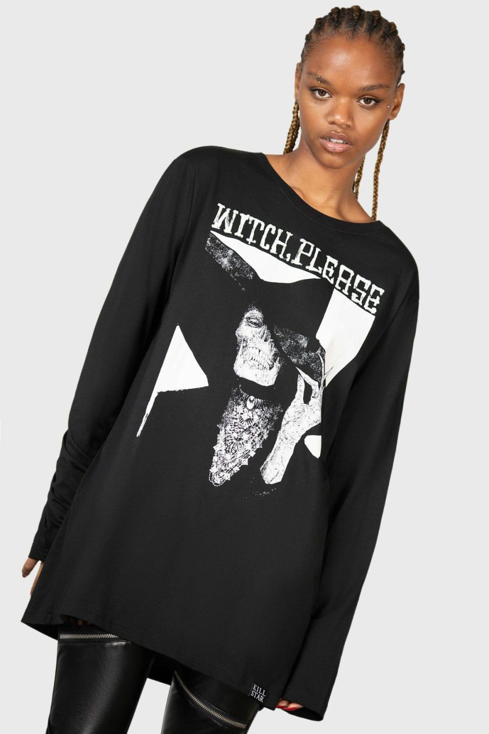 Graphic Tops | Wytch Gaze Long Sleeve Top – Womens/Mens Clothing Black