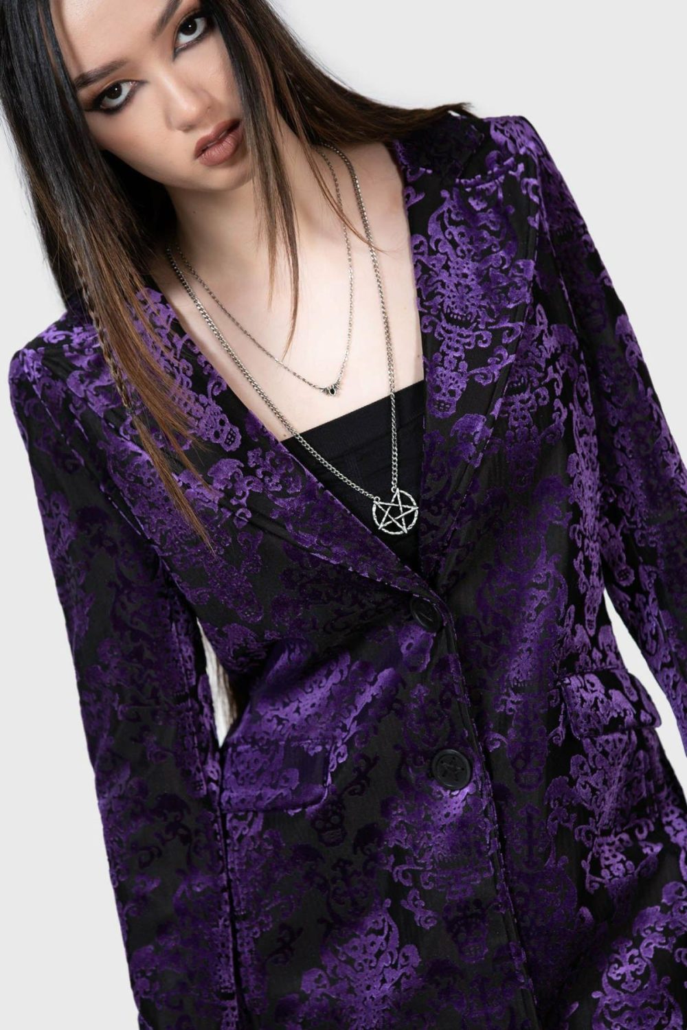 Outerwear | 9th Circle Blazer [PURPLE] – Womens Clothing Outerwear