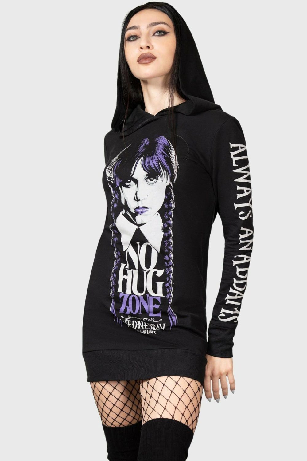 Outerwear | No-Hug Zone Longline Hoodie – Womens Clothing Black