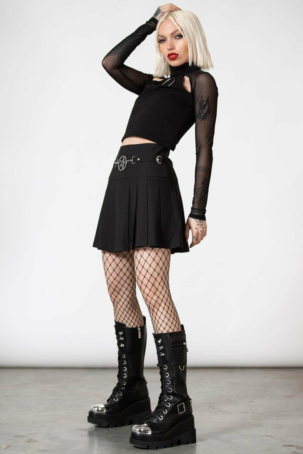 Skirts | Scary Pleated Skirt – Womens Bottoms Black