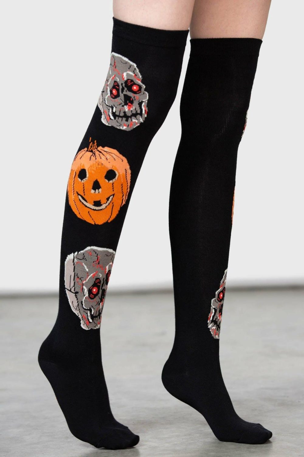 Socks & Tights | Morbid Over Knee Socks – Womens Accessories Black