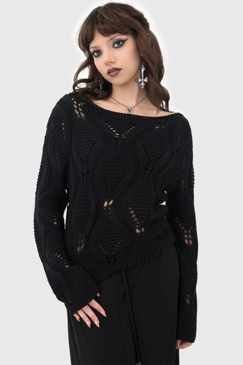 Tops | Nebula Riot Sweater – Womens Clothing Black