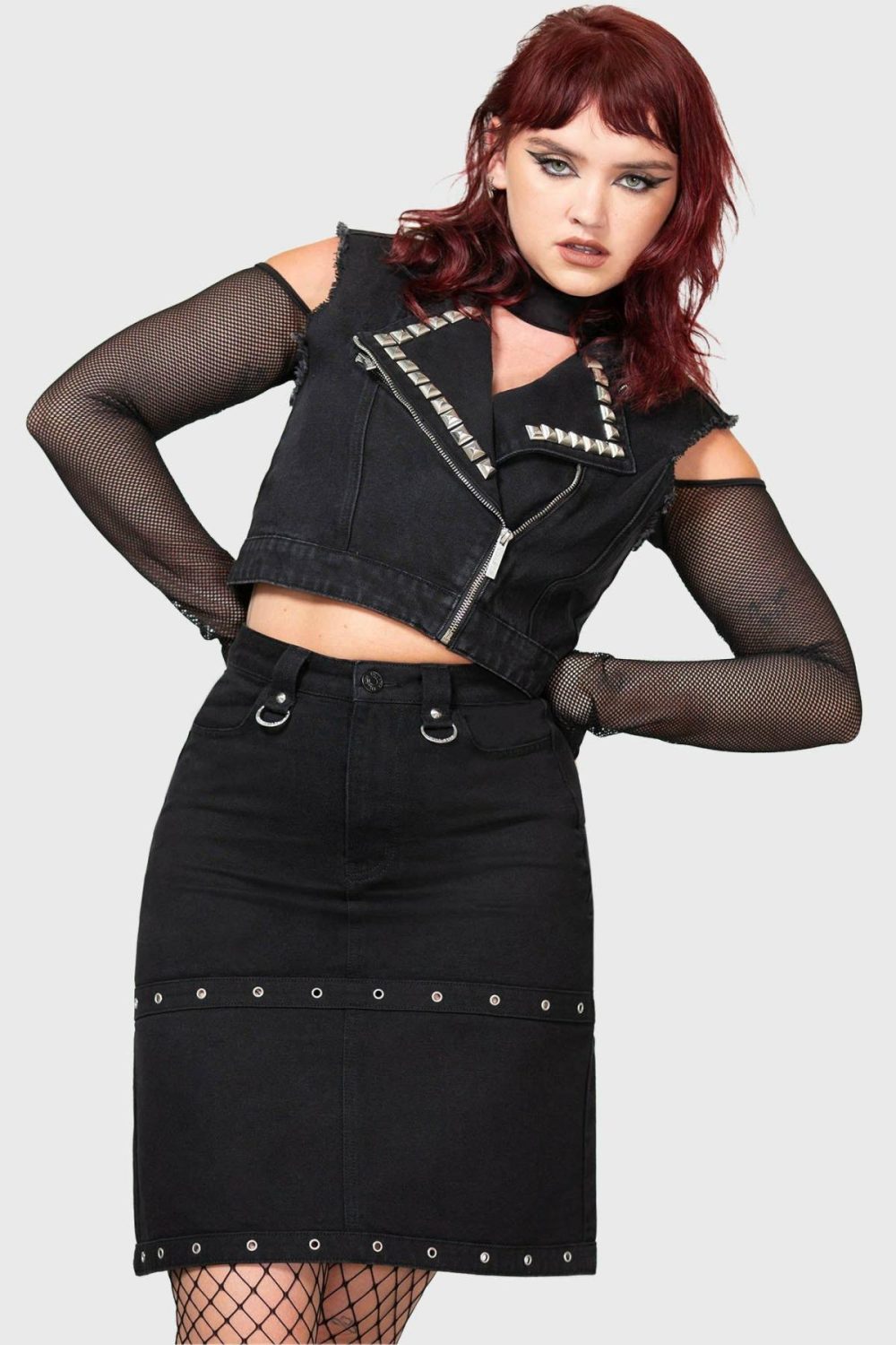 Bottoms | Punktured Skirt – Womens Bottoms Black