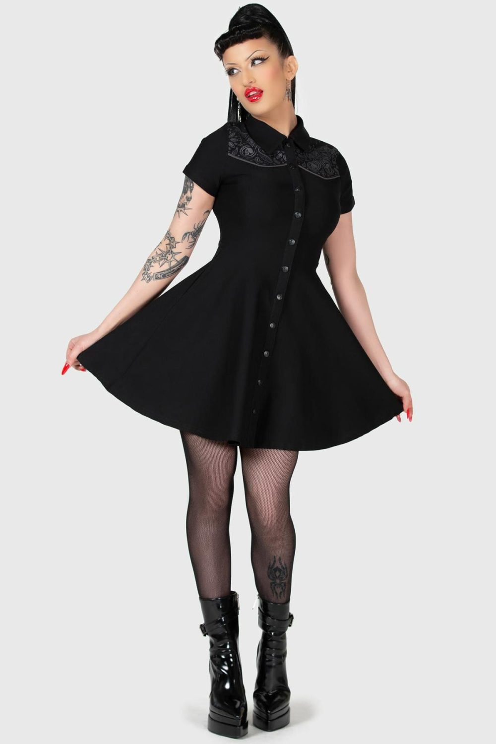 Dresses | No Where’s Ville Skater Dress – Womens Clothing Black