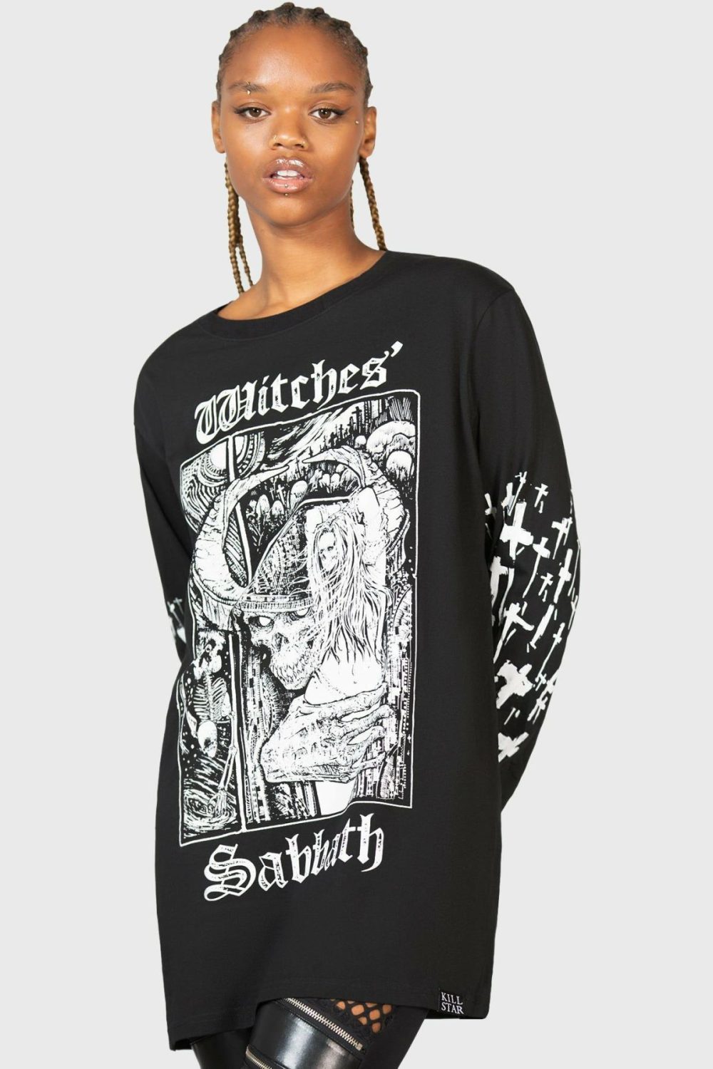 Graphic Tops | Witches’ Sabbath Long Sleeve Top – Womens/Mens Clothing Black